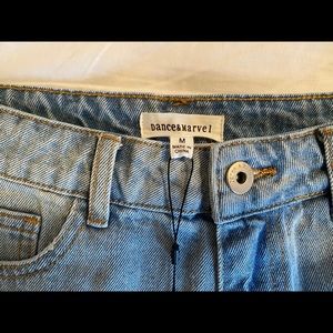 light wash jean shorts